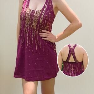 NWOT Free People Ella Embellished Slip Dress